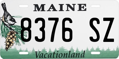 ME license plate 8376SZ
