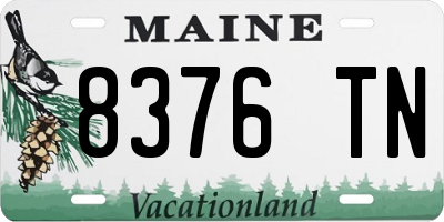 ME license plate 8376TN
