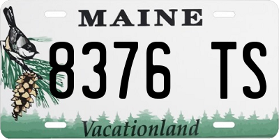 ME license plate 8376TS