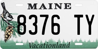 ME license plate 8376TY