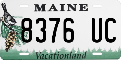 ME license plate 8376UC