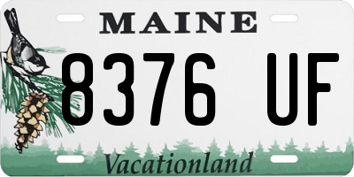 ME license plate 8376UF