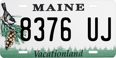 ME license plate 8376UJ