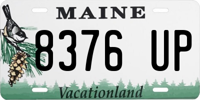 ME license plate 8376UP
