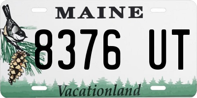 ME license plate 8376UT