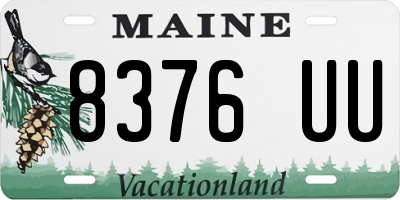 ME license plate 8376UU