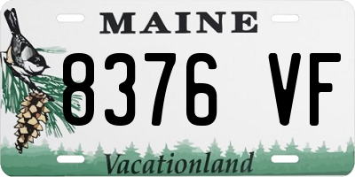 ME license plate 8376VF