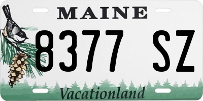 ME license plate 8377SZ