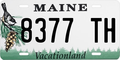 ME license plate 8377TH