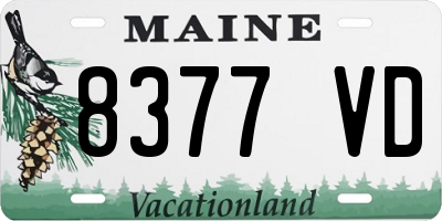 ME license plate 8377VD