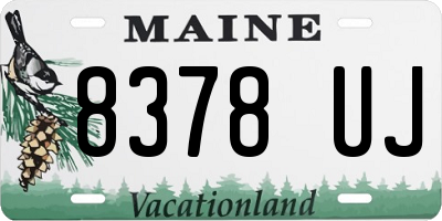 ME license plate 8378UJ