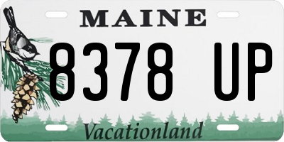 ME license plate 8378UP