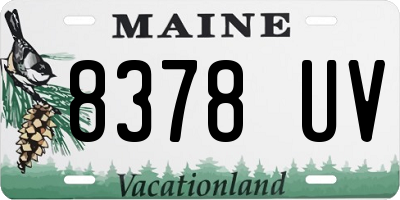 ME license plate 8378UV