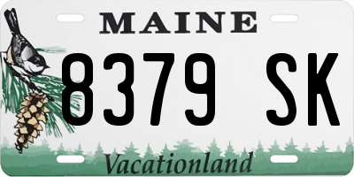 ME license plate 8379SK