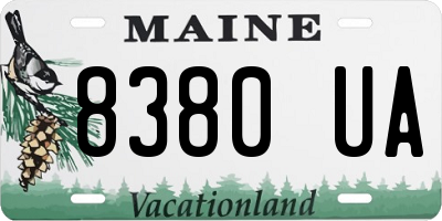 ME license plate 8380UA