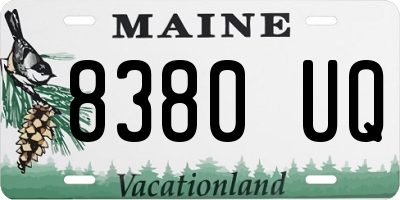 ME license plate 8380UQ