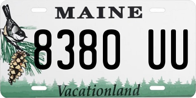 ME license plate 8380UU