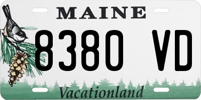 ME license plate 8380VD