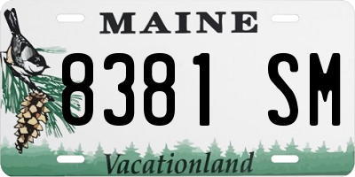 ME license plate 8381SM