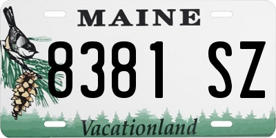 ME license plate 8381SZ
