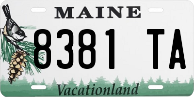 ME license plate 8381TA