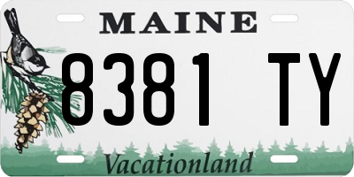 ME license plate 8381TY