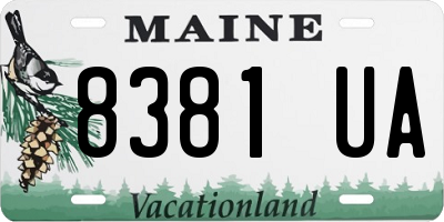 ME license plate 8381UA