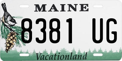 ME license plate 8381UG