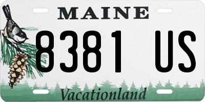 ME license plate 8381US