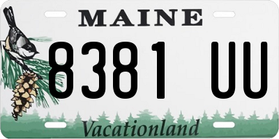 ME license plate 8381UU