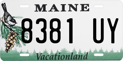 ME license plate 8381UY