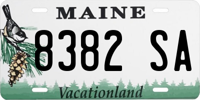 ME license plate 8382SA