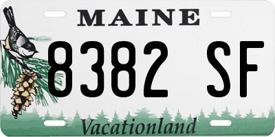 ME license plate 8382SF