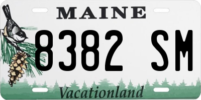 ME license plate 8382SM