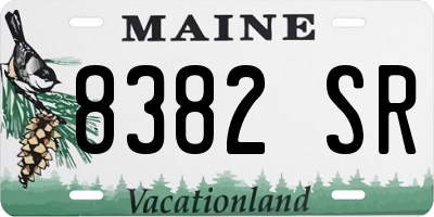 ME license plate 8382SR