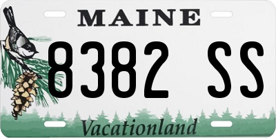 ME license plate 8382SS