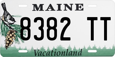 ME license plate 8382TT