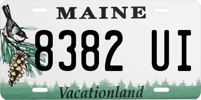 ME license plate 8382UI