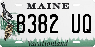 ME license plate 8382UQ