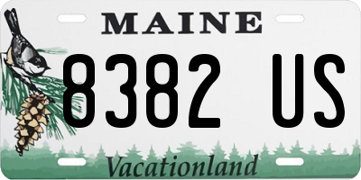 ME license plate 8382US