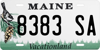 ME license plate 8383SA