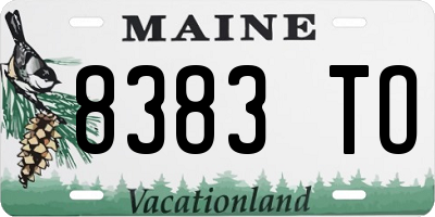 ME license plate 8383TO