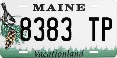 ME license plate 8383TP