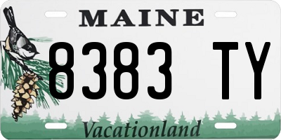 ME license plate 8383TY