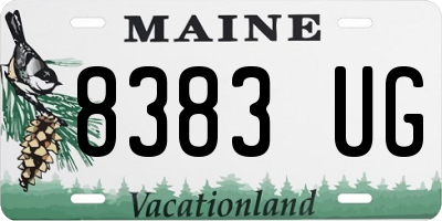 ME license plate 8383UG