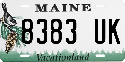 ME license plate 8383UK