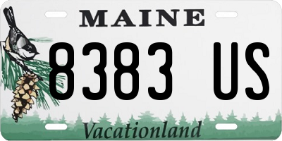 ME license plate 8383US