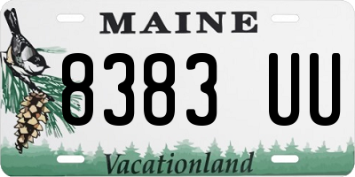 ME license plate 8383UU