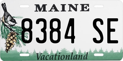 ME license plate 8384SE