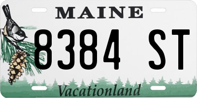 ME license plate 8384ST